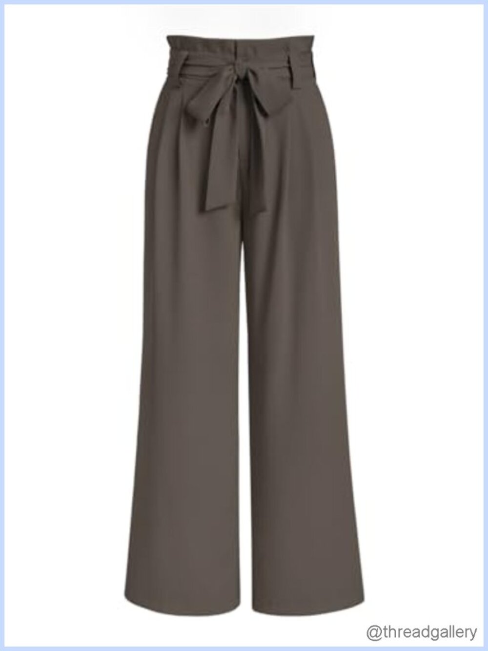 Wide Leg Paperbag Waist Dress Pants with Removable Belt
